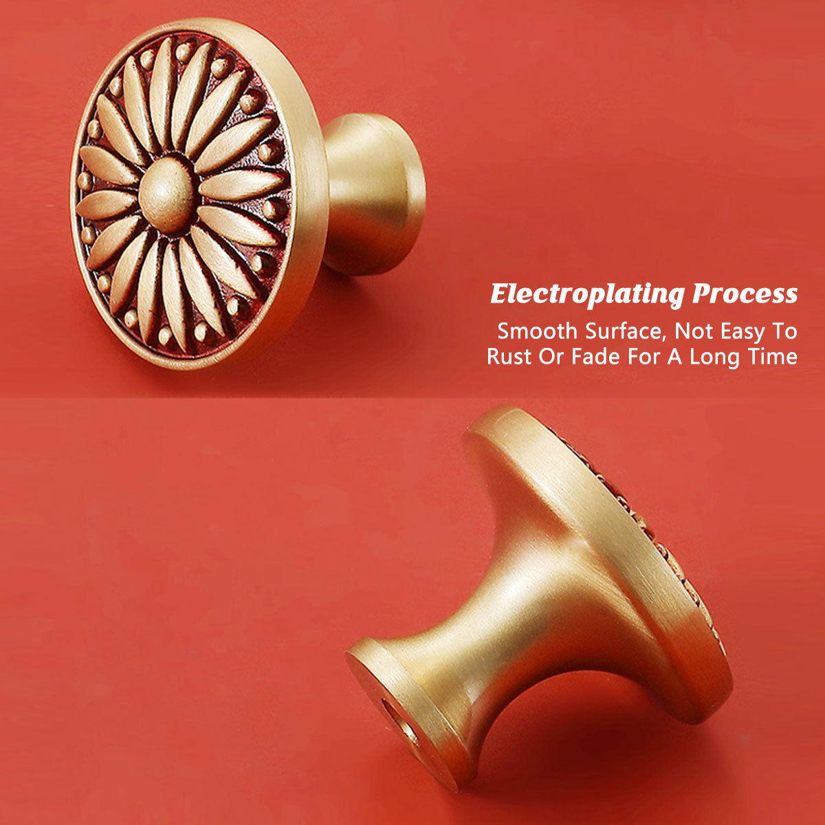 Bronze Brass Cupboard & Cabinet Door Knobs 35×17mm