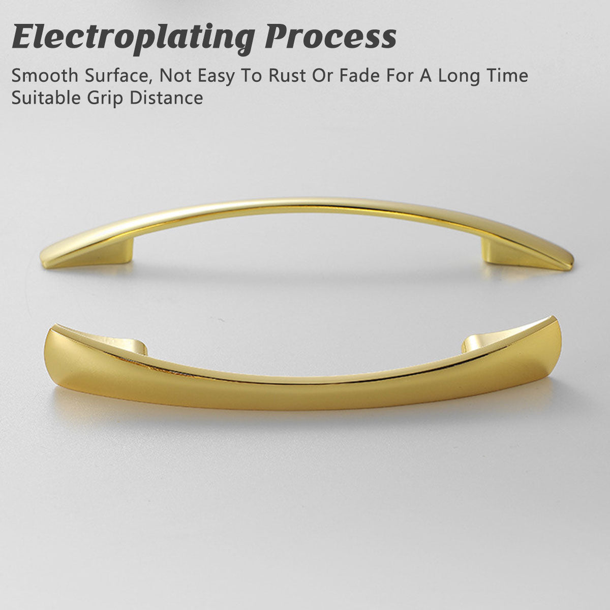 Solid Brass Wardrobe Handle with Bright Gold Finish