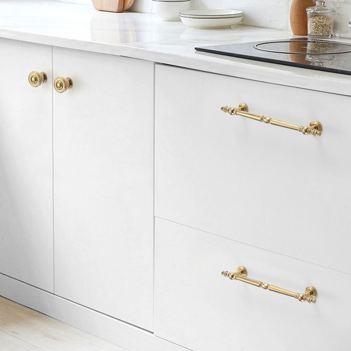 Silver & Gold Brass Cupboard & Cabinet Door Pull & Knob Handle 96-128mm