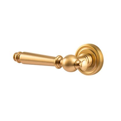 Brass Interior Door Handle American-Style Hand-Polished