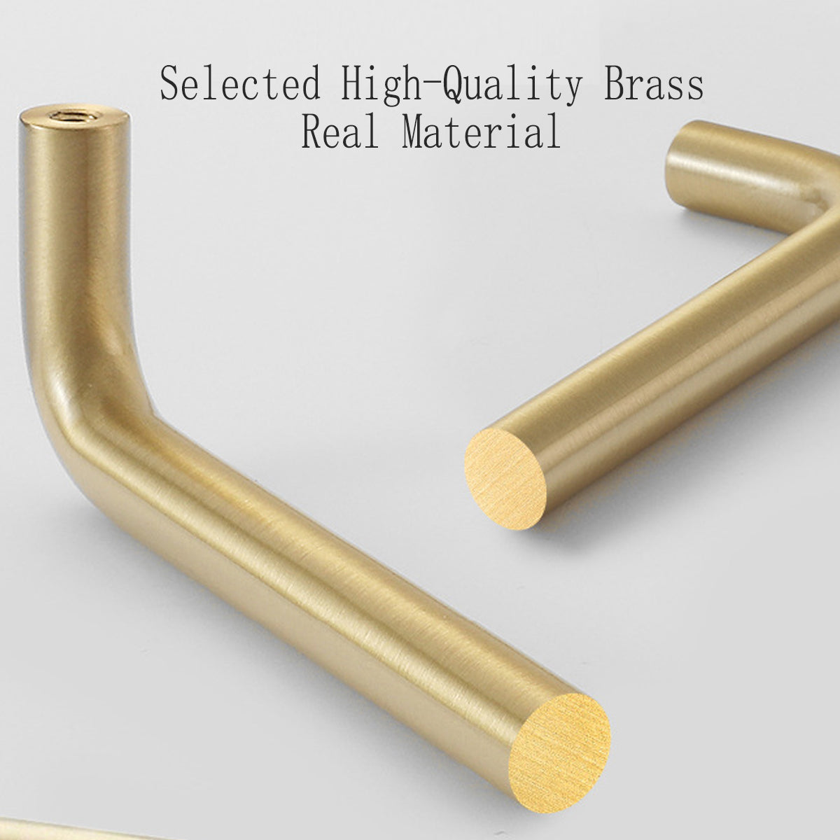 Brass Cabinet Pull Handles in Gold and Silver