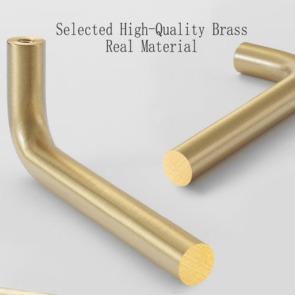 Brass Cabinet Pull Handles in Gold and Silver
