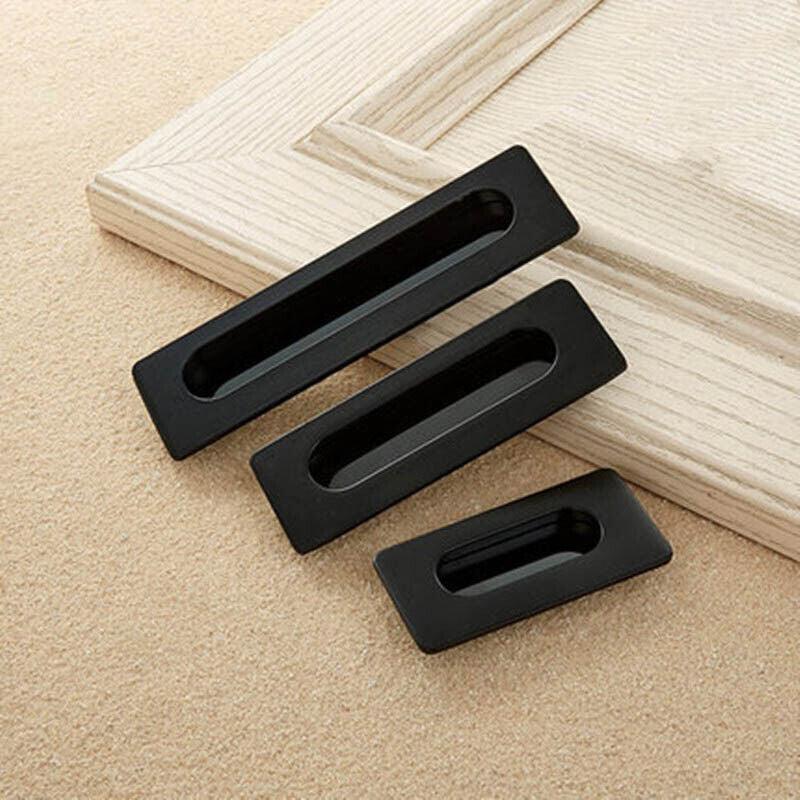Matte Black Zinc Alloy Interior Sliding Handle