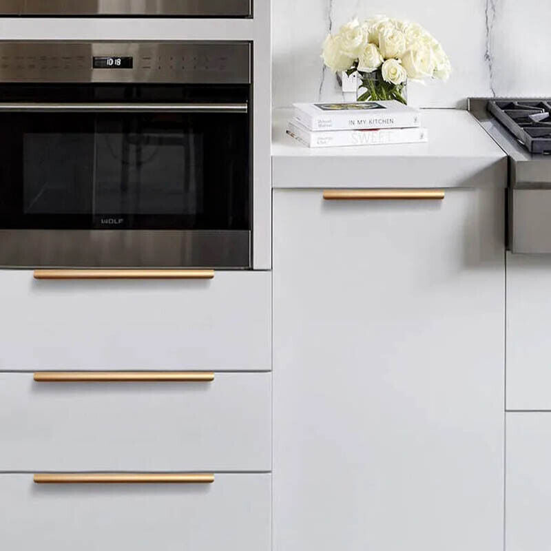 Rose Gold Brass Finish Aluminum Alloy Lip Pull Cabinet Handle