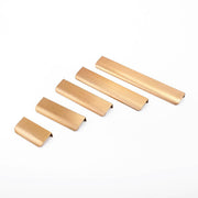 Rose Gold Brass Finish Aluminum Alloy Lip Pull Cabinet Handle