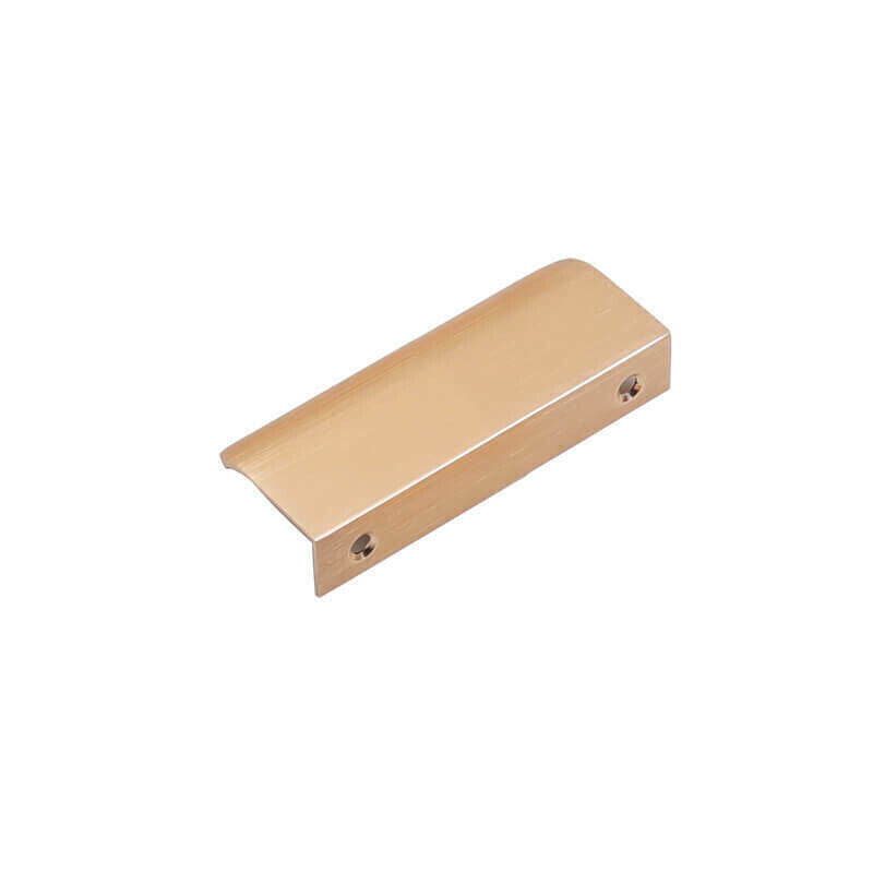Rose Gold Brass Finish Aluminum Alloy Lip Pull Cabinet Handle