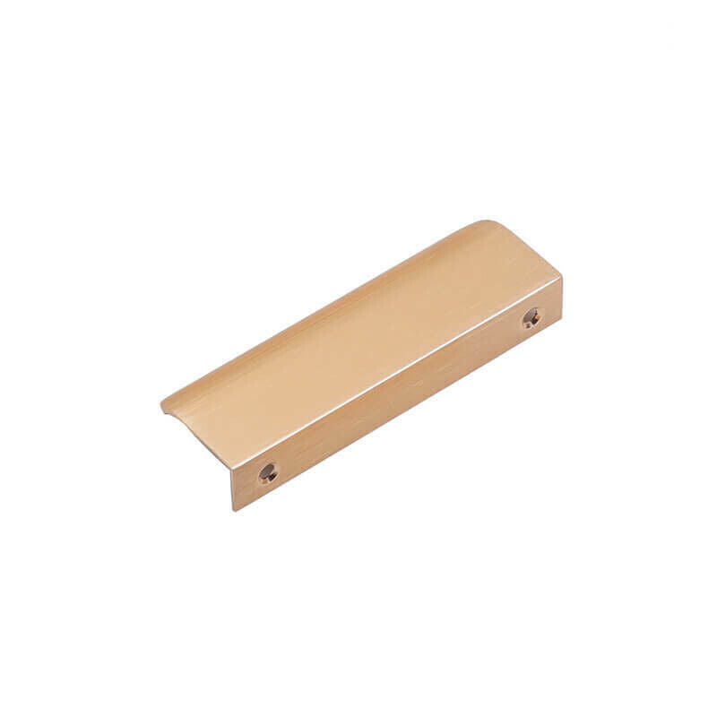Rose Gold Brass Finish Aluminum Alloy Lip Pull Cabinet Handle