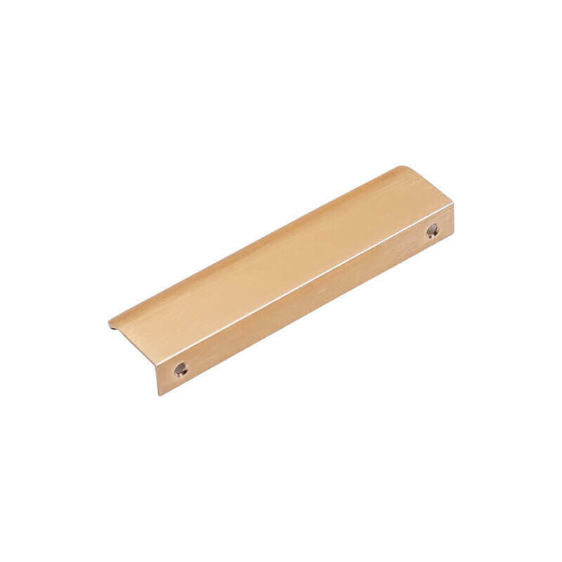 Rose Gold Brass Finish Aluminum Alloy Lip Pull Cabinet Handle