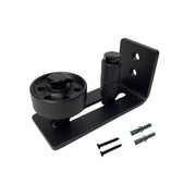 Black Matte Carbon Steel Barn Door Floor Guide Stay Roller