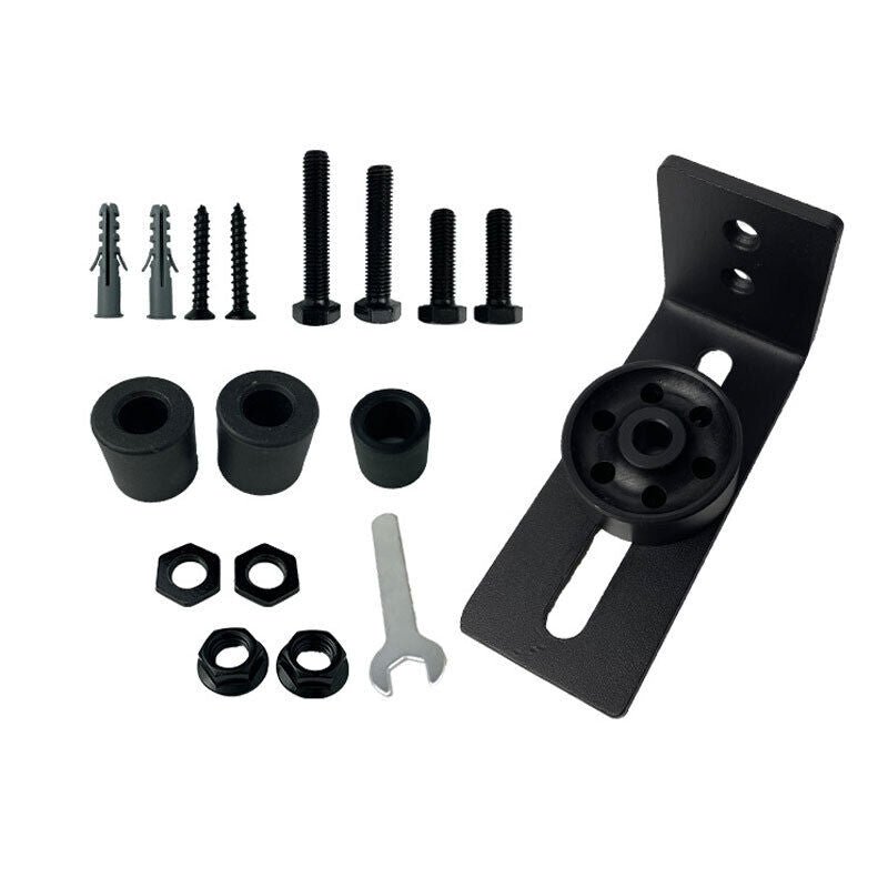 Black Matte Carbon Steel Barn Door Floor Guide Stay Roller