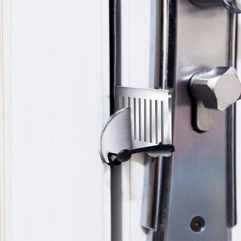 Portable Door Lock with Stainless Steel Bar