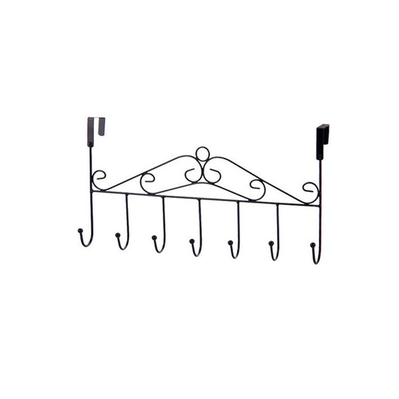 Iron Over the Door 7 Hooks Non-Drilling Clothes Hanger