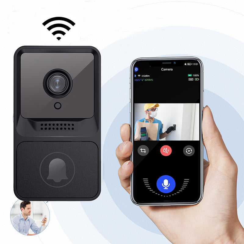 Wireless Video Doorbell with 120° Wide-Angle WiFi Intercom