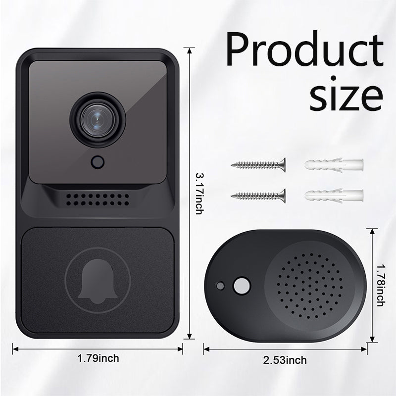 Wireless Video Doorbell with 120° Wide-Angle WiFi Intercom