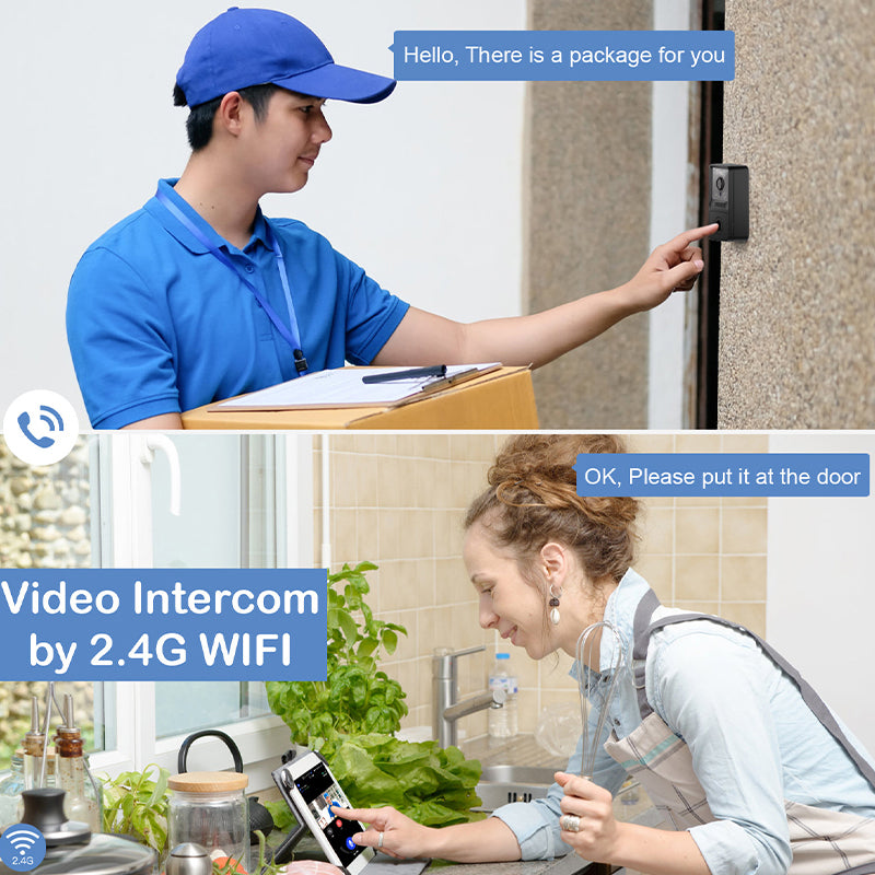 Wireless Video Doorbell with 120° Wide-Angle WiFi Intercom