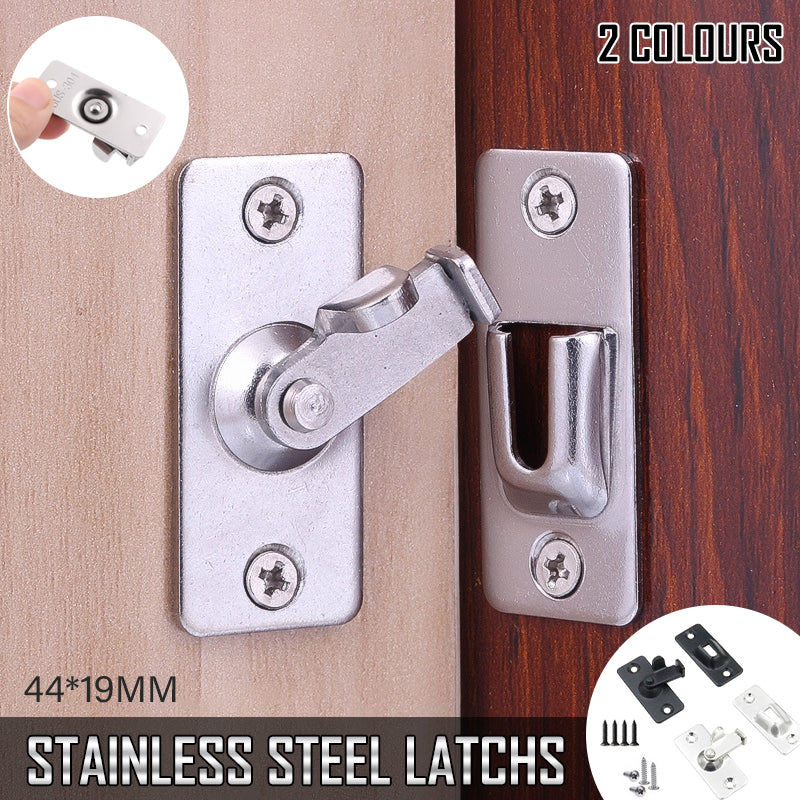 Silver Finish Stainless Steel Right Angle Sliding Door Latch