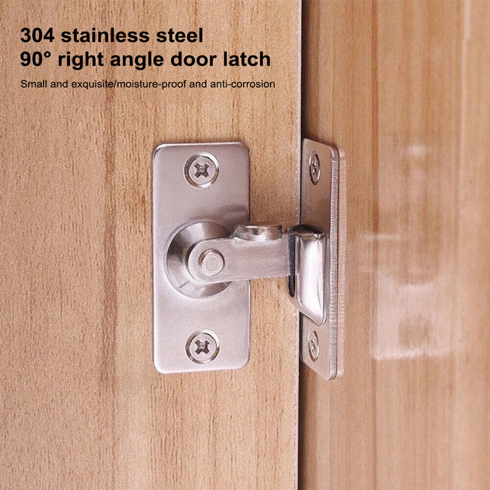 Silver Finish Stainless Steel Right Angle Sliding Door Latch