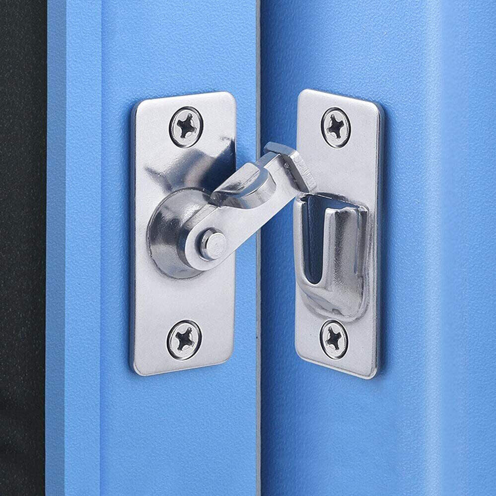 Silver Finish Stainless Steel Right Angle Sliding Door Latch