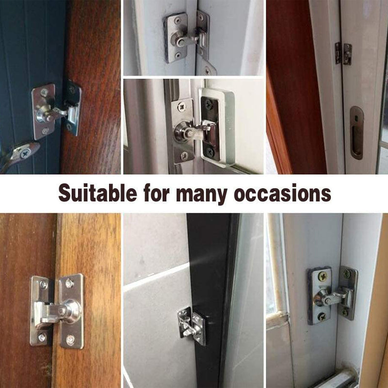 Silver Finish Stainless Steel Right Angle Sliding Door Latch