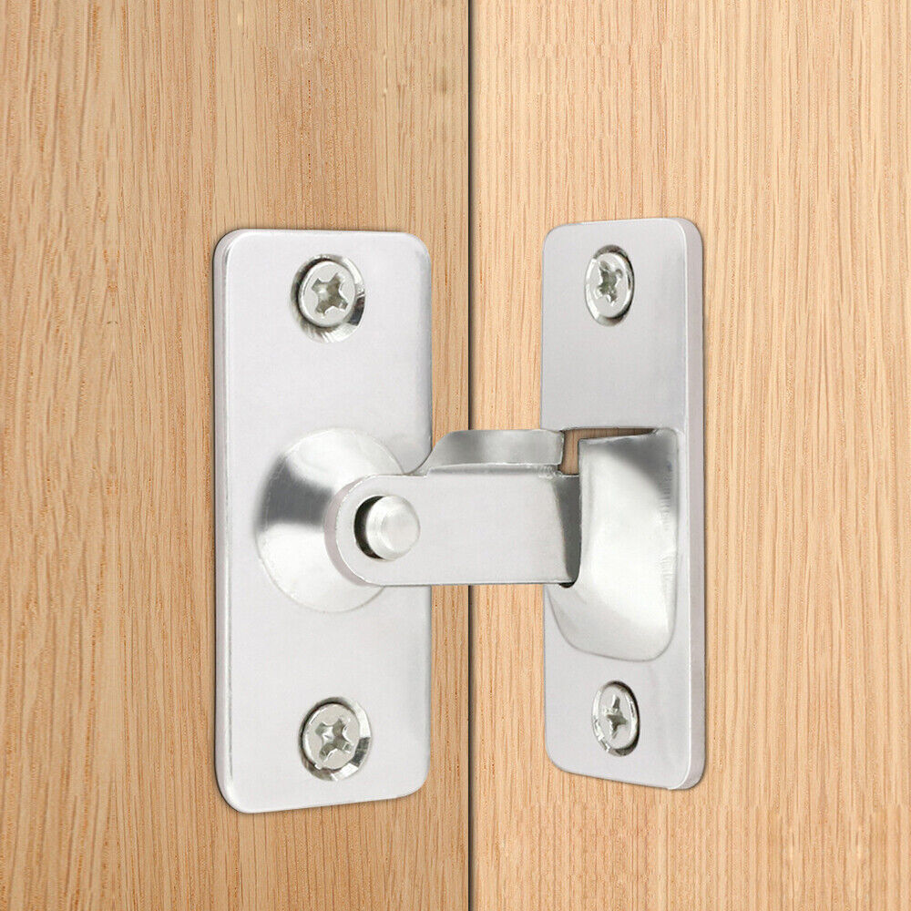 Silver Finish Stainless Steel Right Angle Sliding Door Latch