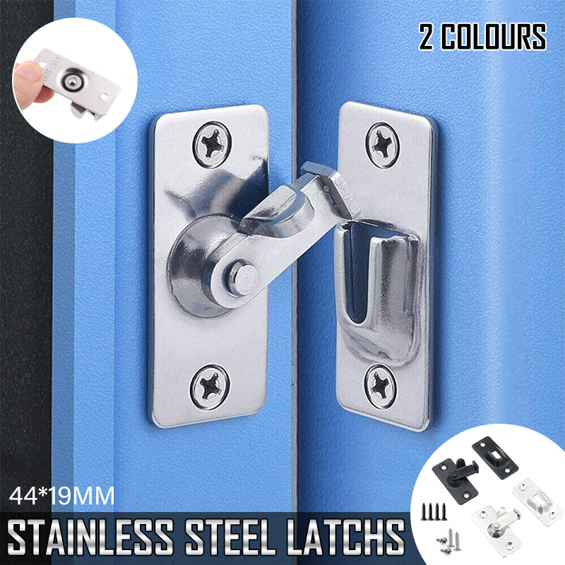 Silver Finish Stainless Steel Right Angle Sliding Door Latch