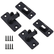 Black Finish Stainless Steel Right Angle Sliding Door Latch