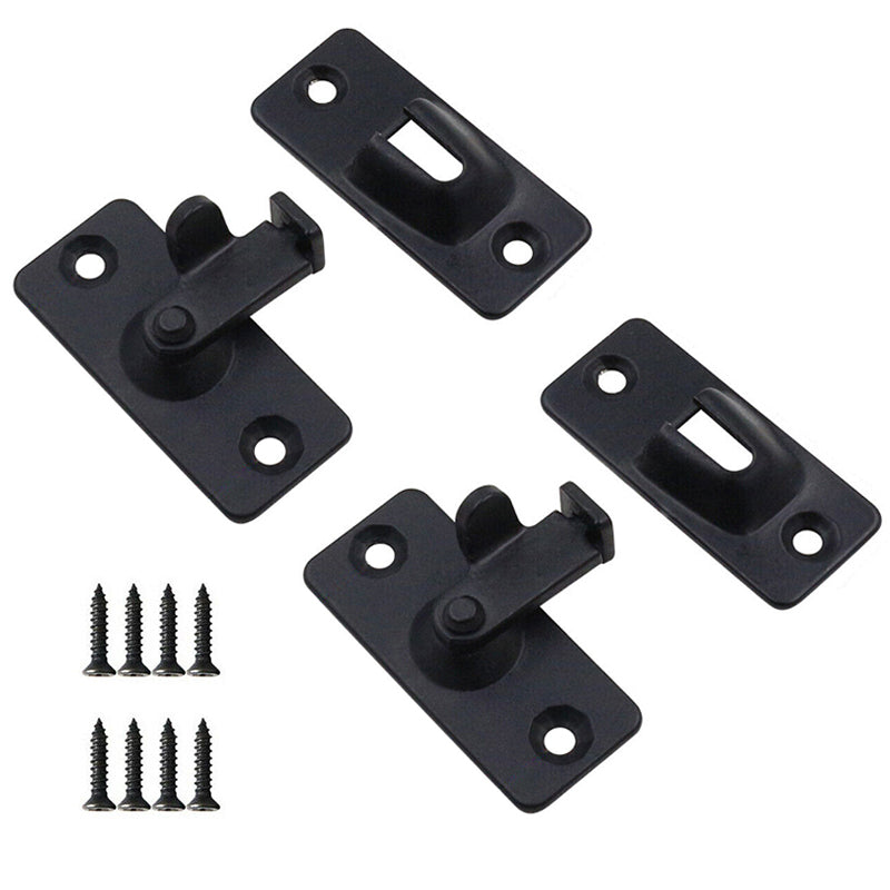 Black Finish Stainless Steel Right Angle Sliding Door Latch