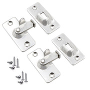 Silver Finish Stainless Steel Right Angle Sliding Door Latch