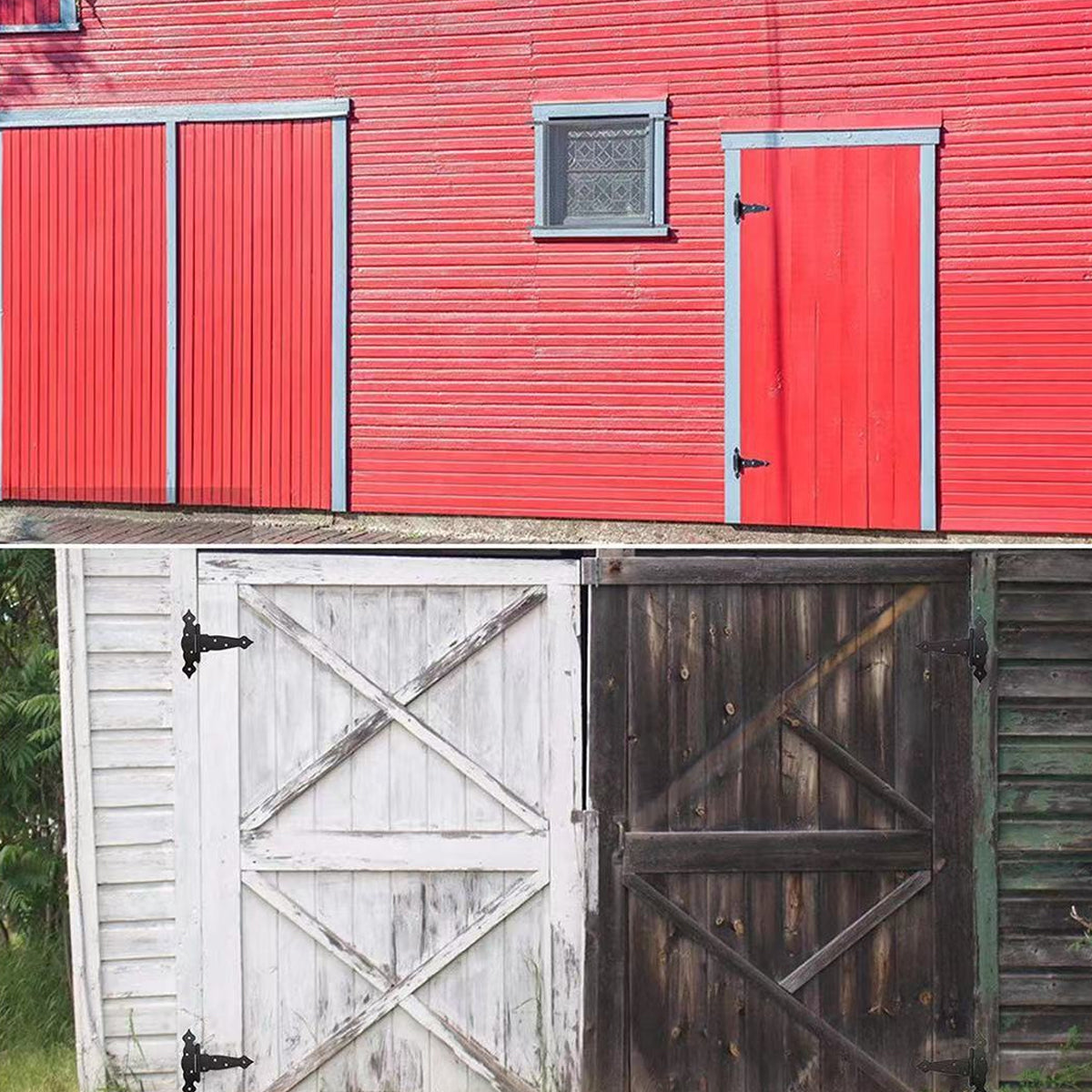 Black Coated Metal Strap T Hinges for Wooden Gate and Barn Door