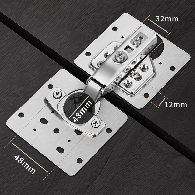 Silver Rust-Resistant Stainless Steel Hinge Repair Plate