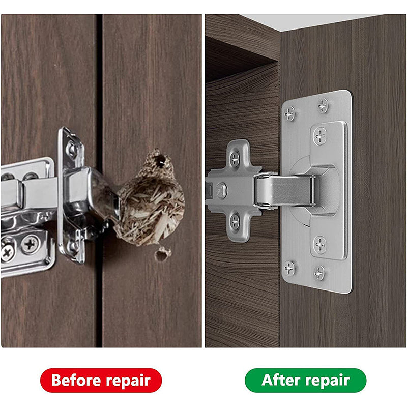As Pictured Rust-Resistant Stainless Steel Hinge Repair Plate
