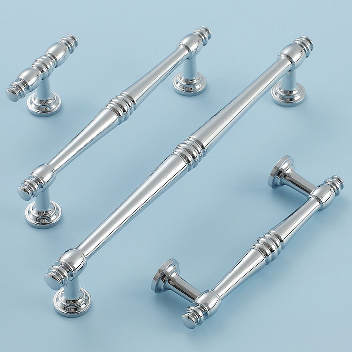 Silver Alloy Cabinet Handle with Polished Finish