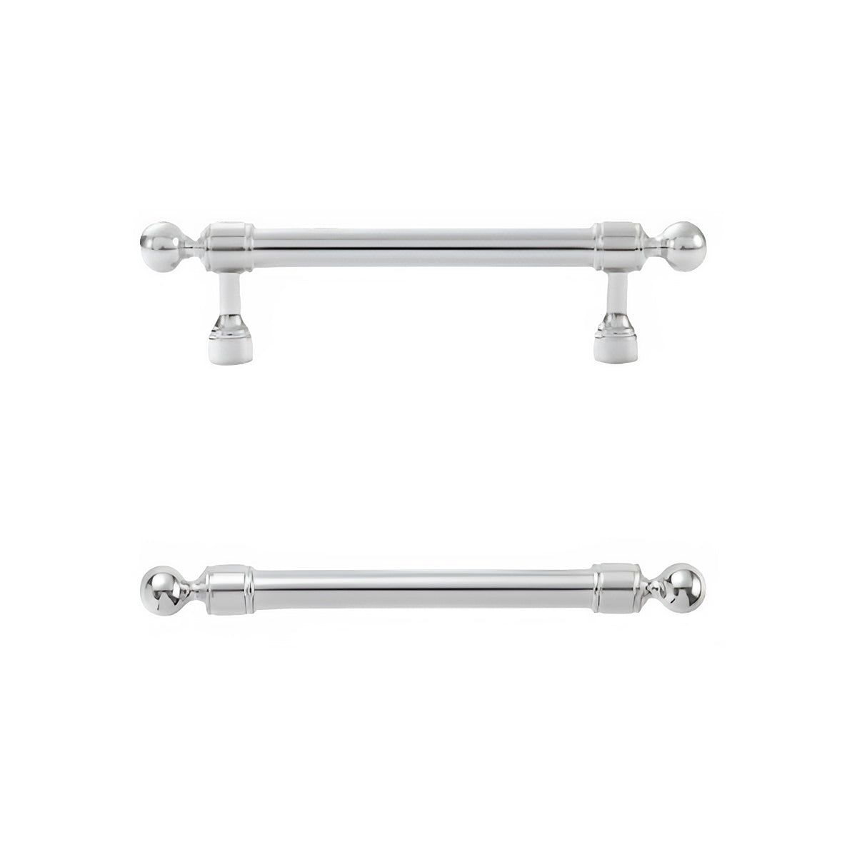 Silver Metal Cabinet Handle with Round Ball End, Polished