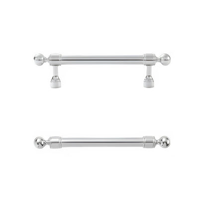 Silver Metal Cabinet Handle with Round Ball End, Polished