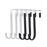 Black or White Rust-Resistant Metal Over the Door Hooks (10PCS)