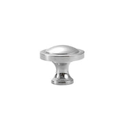 Bright Silver Solid Brass Cabinet Knob Single Hole 32mm