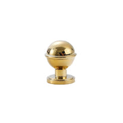 Bright Gold Solid Brass Cabinet Knob Single Hole 26mm