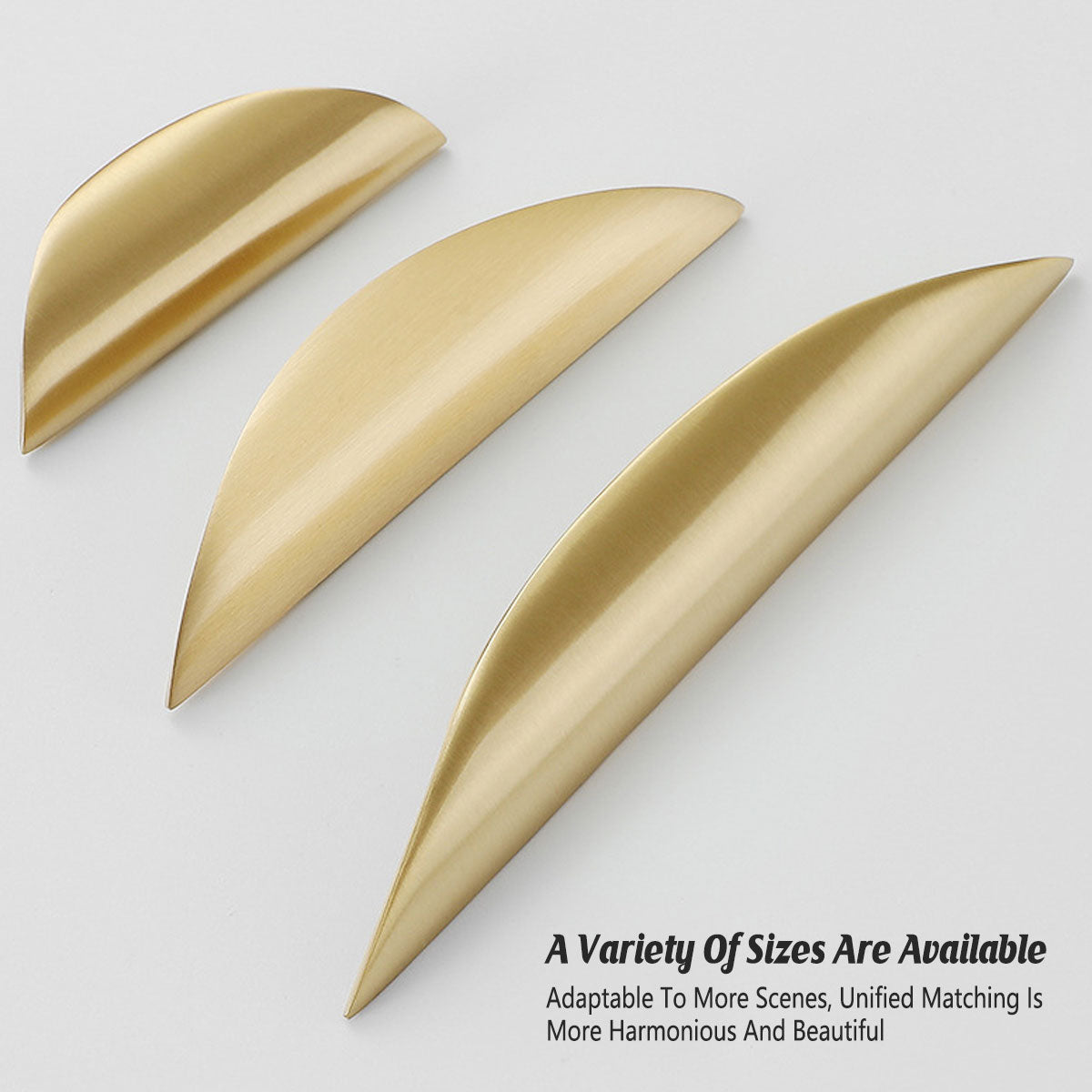 Brushed Brass Pure Copper Cabinet & Cupboard Door Handle Pull