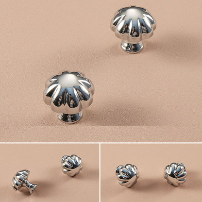 Bright Silver Copper Cabinet Knob Single-Hole