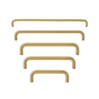 Brass Cabinet Pull Handles in Gold and Silver