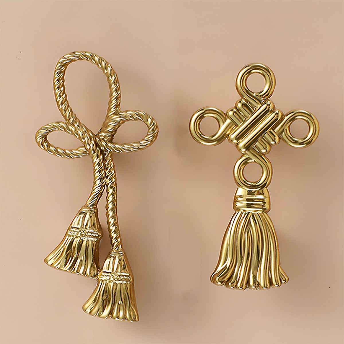 Chinese Knot Cabinet Handle in Electroplated Finish