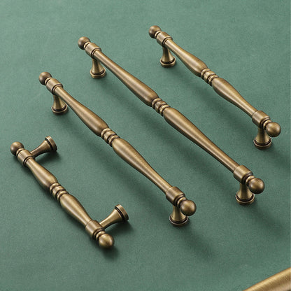 Solid Copper Cabinet Handle in Vintage Brushed Finish