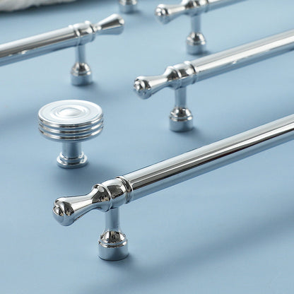 Silver Copper Cabinet Handle with Polished Finish 96–256mm