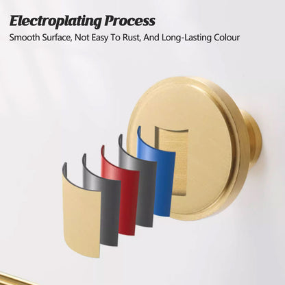 Gold Copper Round Cabinet Knob with Single-Hole Mount