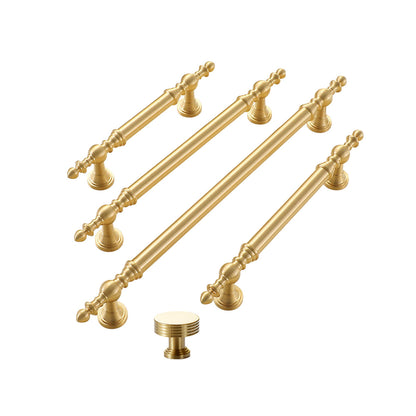 Full Copper Door Handle with Electroplated Finish 16–224mm