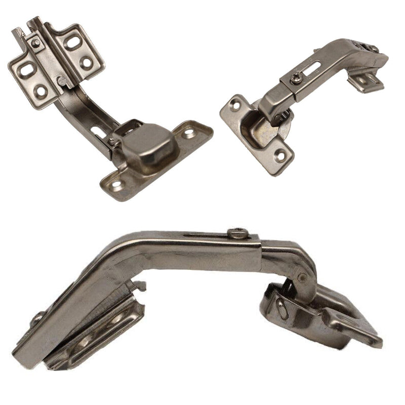 Silver Electroplated Steel Cabinet Corner Door Hinge 135 Degree