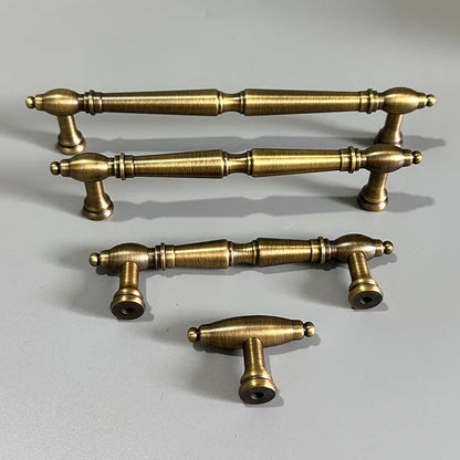 Vintage Cabinet Handle in Antique Brass for Cabinets