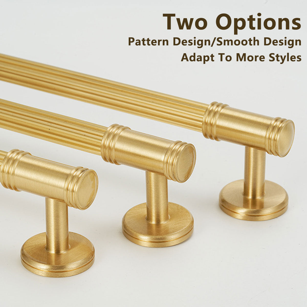 Solid Brass Cabinet Handle with 5 Hole Distances