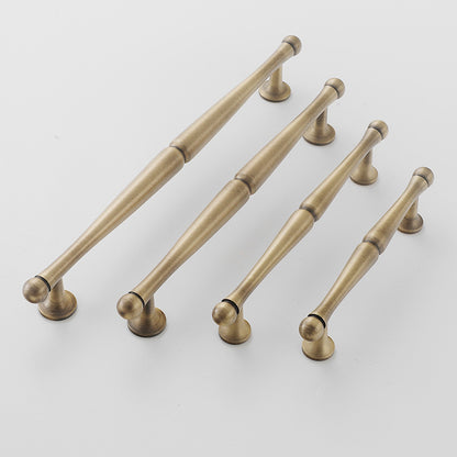 Bronze Brass Cabinet Handle with Brushed Retro Design