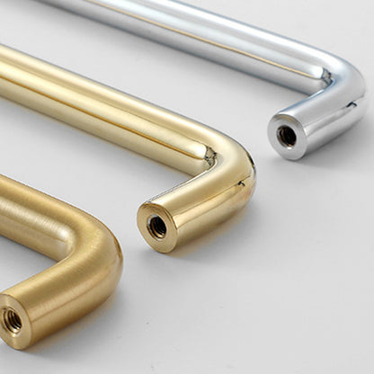 Brass Cabinet Pull Handles in Gold and Silver